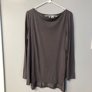 paraphrase  buttery soft purple long sleeve hight low long sleeve top size large